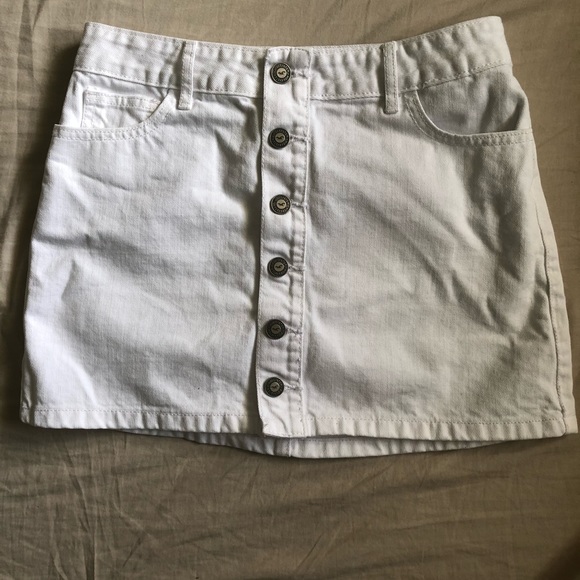 Hollister White A-line Denim Skirt - Picture 1 of 4